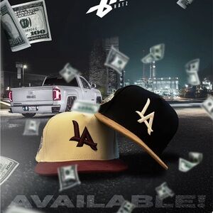 LA—Black and Tan Caps